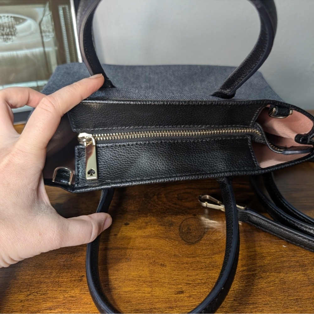 🔥 Kate Spade DENIM New York EVA DENIM SMALL ZIP TOP SATCHEL/CROSSBODY - Picture 10 of 15